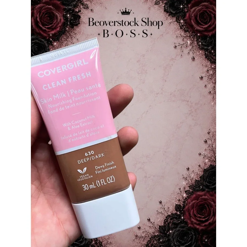 New CoverGirl Clean Fresh Skin Milk Nourishing Foundation – 630 Deep/Dark